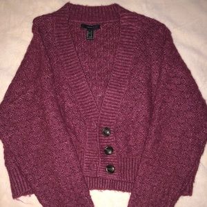 NWOT never worn - Beautiful mulberry colored, warm cardigan … size S